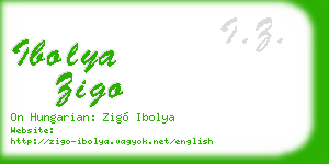 ibolya zigo business card